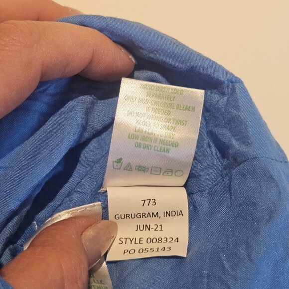 Lilly Pulitzer Dress Size 12 Arleah Blue Thistle Polka Dots Pom Pom Preppy Chic - Picture 12 of 12